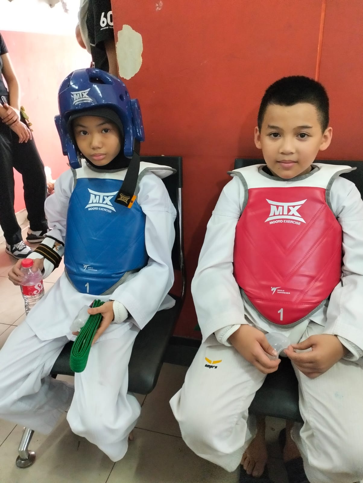 Foto persiapan Gibran dan Yasmin sebelum bertanding