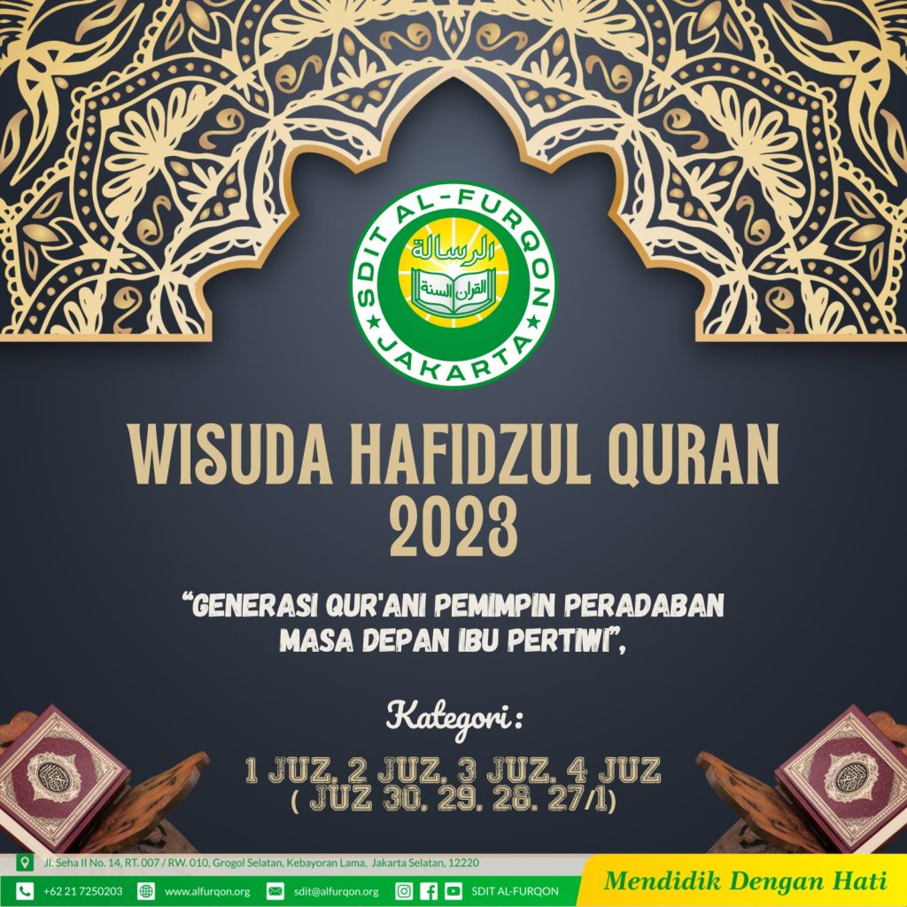 Poster Utama Wisuda Hafidz Quran SDIT Al-Furqon Tahun 2023
