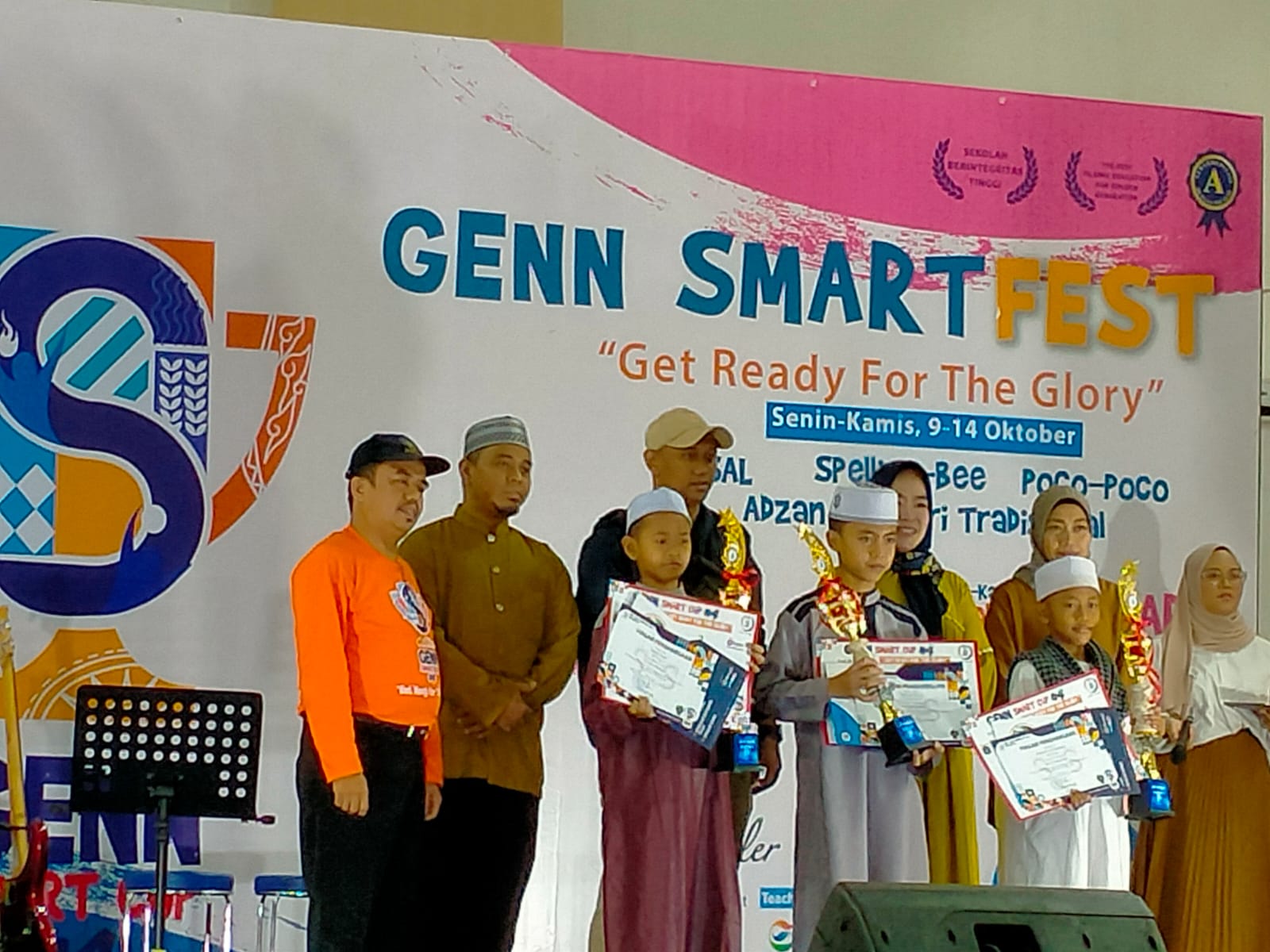 Pengumuman pemenang lomba Adzan pada Genn Smart Cup